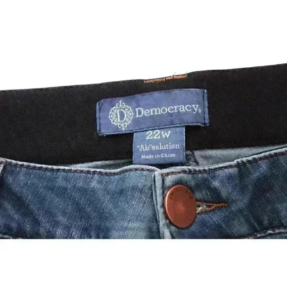 Democracy Ab Solution Jeans Size 22W Stretch Elastic Waist Comfort High Rise - Picture 10 of 12
